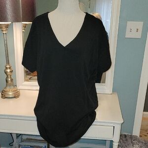 Black V-Neck Women's Dress